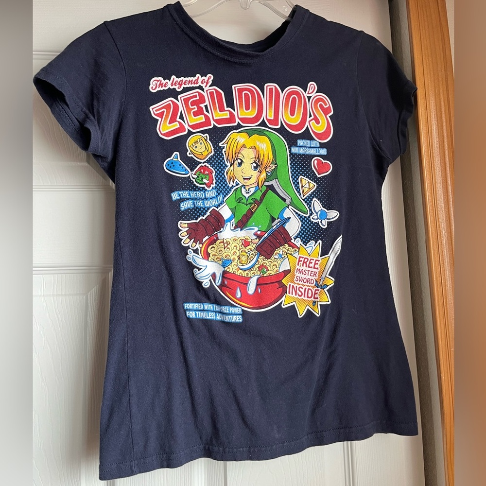 Legend of Zelda Video Game Zeldio’s Cereal Shirt Size Small